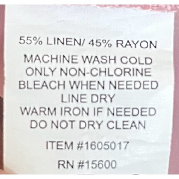 Women’s Linen Blend Midi Shift Dress M Pink V-Neck Pockets Spring Summer Beach - Picture 10 of 10